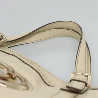 Pre-owned Gucci Interlocking G Beige Leather Tote Bag ()