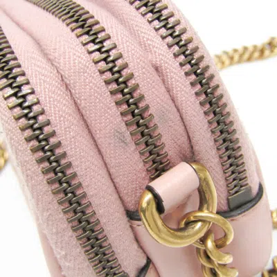 Pre-owned Gucci Marmont Pink Leather Shoulder Bag ()