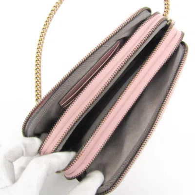 Pre-owned Gucci Marmont Pink Leather Shoulder Bag ()