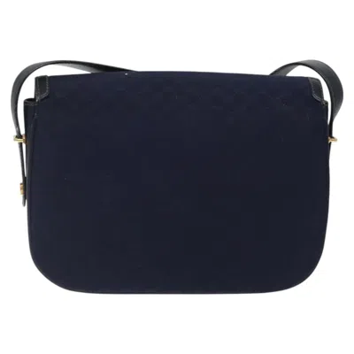 Pre-owned Gucci Navy Canvas Shoulder Bag ()