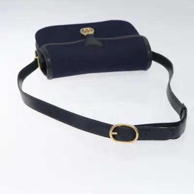 Pre-owned Gucci Navy Canvas Shoulder Bag ()