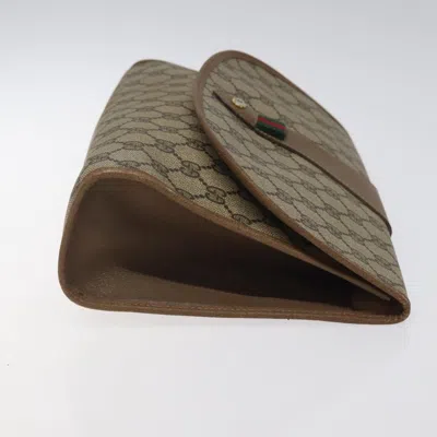Pre-owned Gucci Sherry Beige Canvas Clutch Bag ()