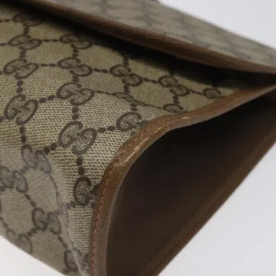 Pre-owned Gucci Sherry Beige Canvas Clutch Bag ()