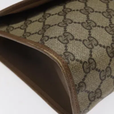 Pre-owned Gucci Sherry Beige Canvas Clutch Bag ()