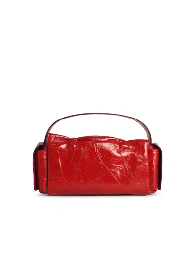 Acne Studios 'multipocket' Shiny Red Lear Bag