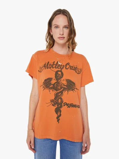 Madeworn Motley Crue T-shirt Crush T-shirt In Orange - Size X-small