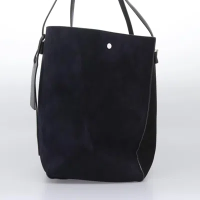 Pre-owned Jimmy Choo Twist Navy Suede Tote Bag ()