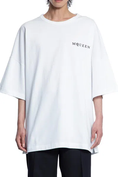 Alexander Mcqueen White Oversized T-shirt With Logo In White