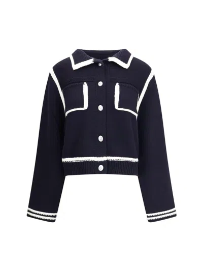 Pinko Cardigan With Contrasting Profiles In Black