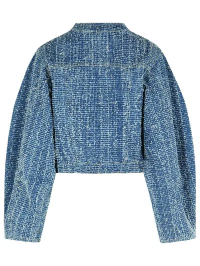Rotate Birger Christensen Blue Cotton Short Jacket