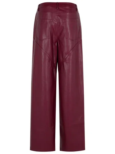 Rotate Birger Christensen Panelled Button-fastening Pants In Burgundy