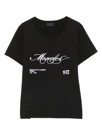 Moncler Logo T-shirt Clothing In Black