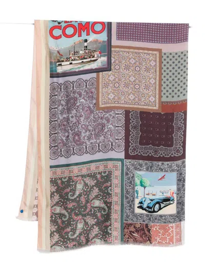 Pierre-louis Mascia Pierre Louis Mascia Lago Di Como Silk Printed Scarf In Multi