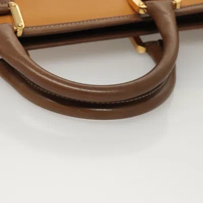 Pre-owned Loewe Anagram Brown Leather Briefcase Bag ()
