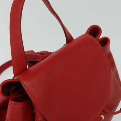 Pre-owned Loewe Red Leather Backpack Bag ()