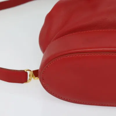 Pre-owned Loewe Red Leather Backpack Bag ()