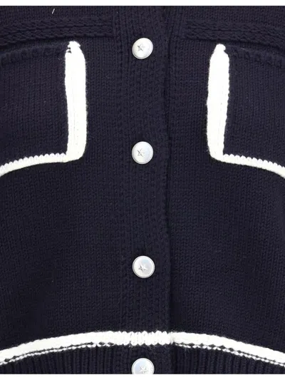 Pinko Cardigan With Contrasting Profiles In Black