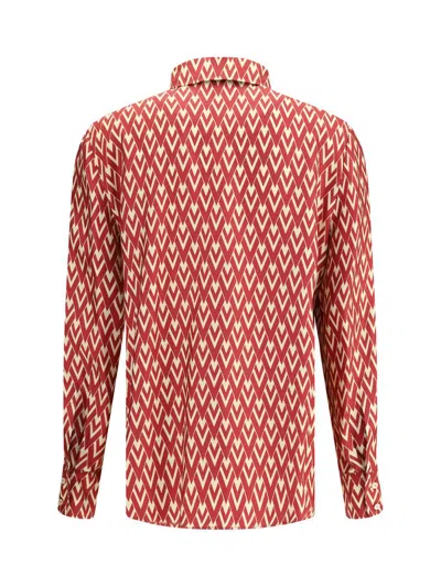 Valentino Salvatore Santoro Balzer Shearling Suede Leather In Red