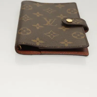 Pre-owned Louis Vuitton Agenda Cover Brown Canvas Wallet  ()
