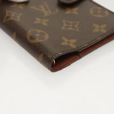 Pre-owned Louis Vuitton Agenda Cover Brown Canvas Wallet  ()