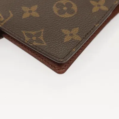 Pre-owned Louis Vuitton Agenda Cover Brown Canvas Wallet  ()