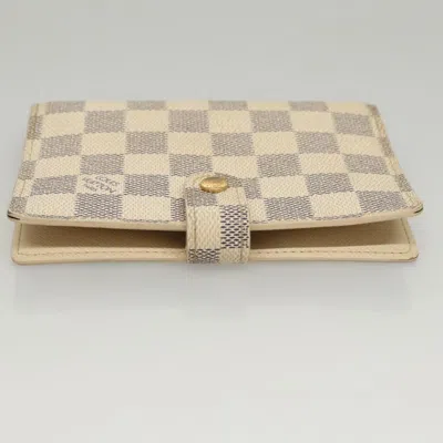 Pre-owned Louis Vuitton Agenda Cover White Canvas Wallet  ()