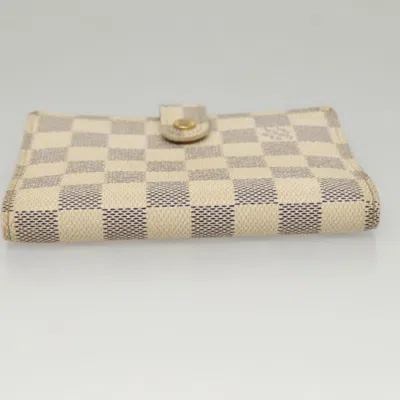Pre-owned Louis Vuitton Agenda Cover White Canvas Wallet  ()
