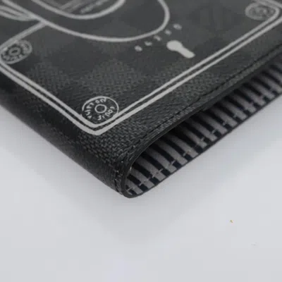 Pre-owned Louis Vuitton Agenda Pm Black Canvas Wallet  ()