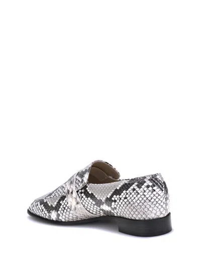 Ferragamo Python Print Leather Loafers In Animal Print