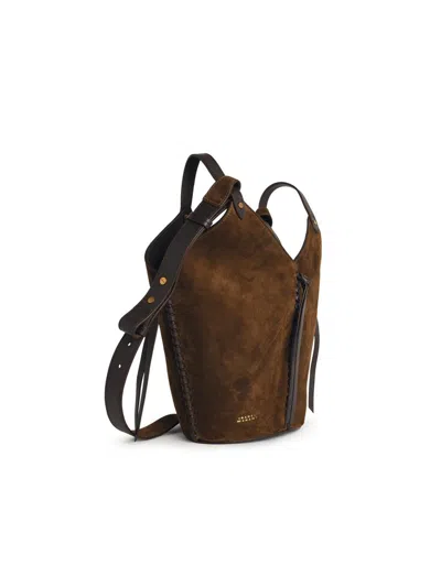 Isabel Marant 'tampa' Mini Bucket Bag In Bronze Suede