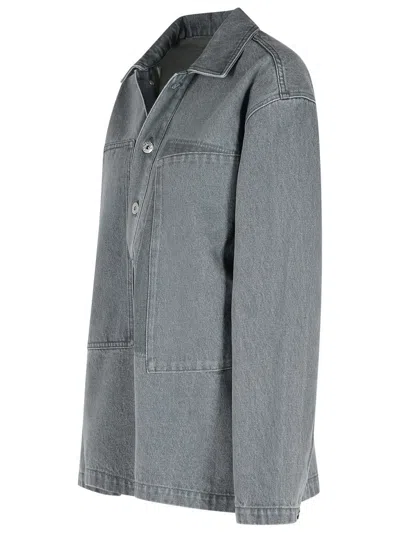 Jw Anderson 'rugby' Grey Denim Shirt In Gray