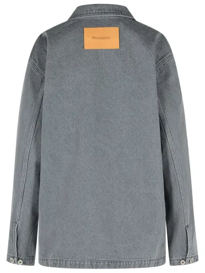 Jw Anderson 'rugby' Grey Denim Shirt In Gray