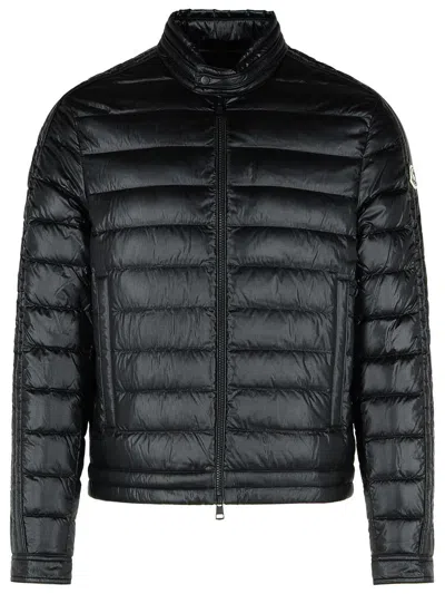 Moncler Jacobus Down Biker Jacket In Black