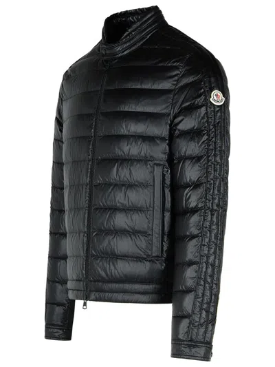 Moncler Jacobus Down Biker Jacket In Black