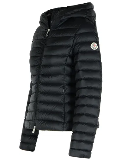 Moncler Hooded Short Puffer Jacket In Black