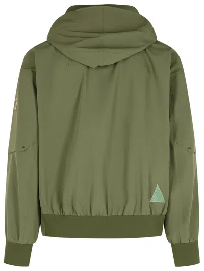 Moncler Hooded Casual Jacket In Green