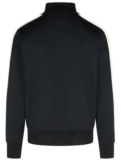 Palm Angels 'classic Logo' Black Sweatshirt With Logo Printed On The Front In Black