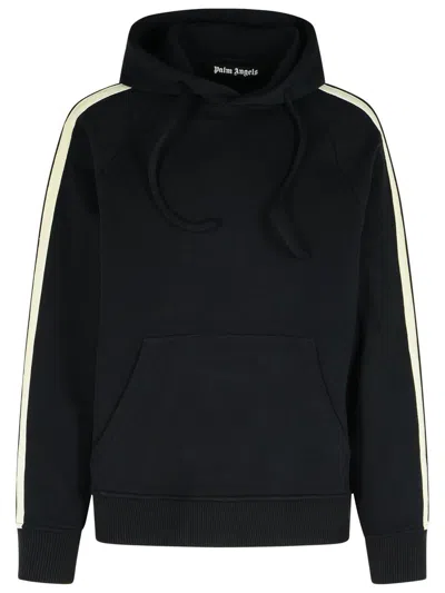 Palm Angels Black Cotton Sweatshirt Men In Black