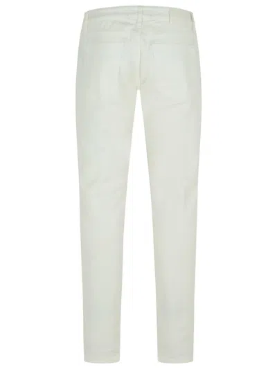 Pt05 'swing' White Cotton Jeans In White