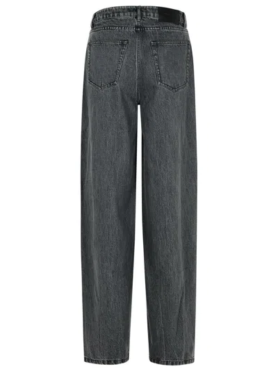 Rotate Birger Christensen Black Cotton Jeans With Laces In Blue