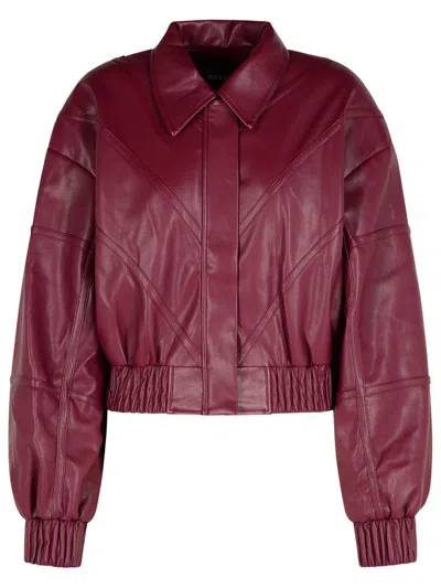 Rotate Birger Christensen Burgundy Polyester Bomber Jacket In Burgundy