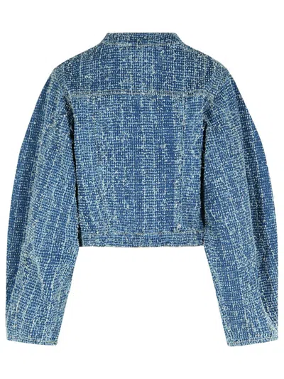 Rotate Birger Christensen Blue Cotton Short Jacket