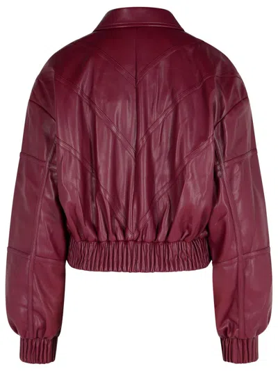 Rotate Birger Christensen Burgundy Polyester Bomber Jacket In Burgundy