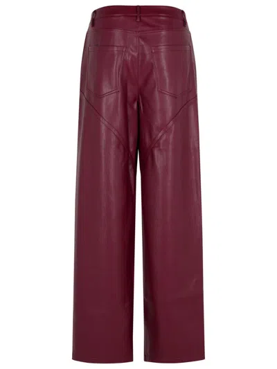 Rotate Birger Christensen Panelled Button-fastening Pants In Burgundy