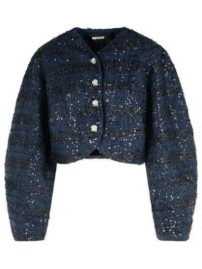 Rotate Birger Christensen Dark Blue Polyester Short Jacket