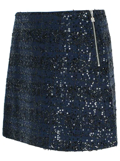 Rotate Birger Christensen Rotate Dark Blue Polyester Miniskirt In Blue