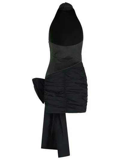 Rotate Birger Christensen Rotate Dress With Bow In Black Polyester In Black