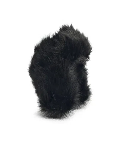 Ruslan Baginskiy 'aviator' Black Faux Fur Beanie In Black