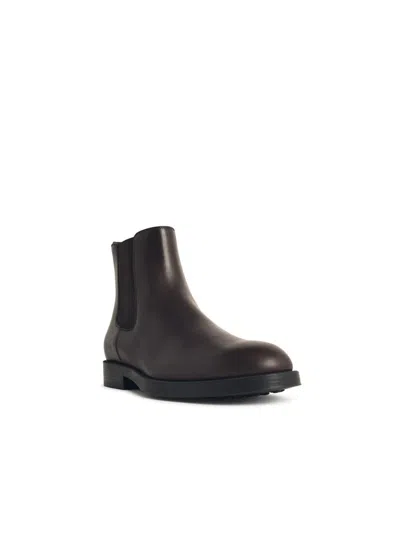 Tod's 'el. Formale' Brown Leather Ankle Boots