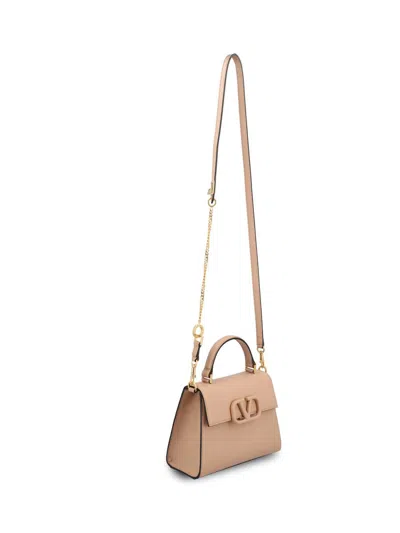 Valentino Small Calf Leather Vsling Top-handle Bag In Pink